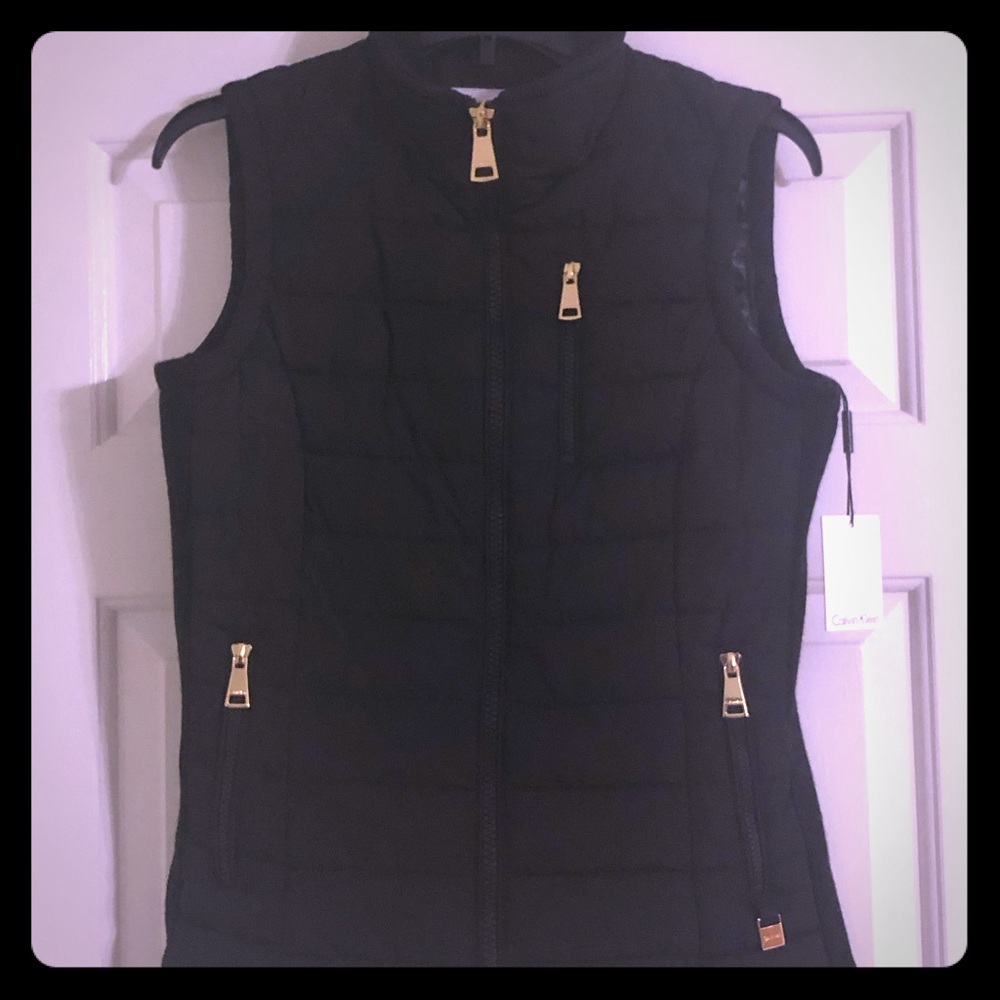 Calvin Klein Black Quilted Vest Women’s XS